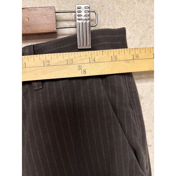 Banana Republic Men's Pants 100% Cotton Stripe Brown Business Work Size 32 - Picture 5 of 10